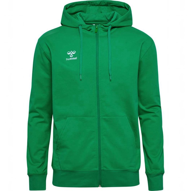 Hummel Go 2.0 Zip Muške Majica s Kapuljačom Zelene | 096384-135
