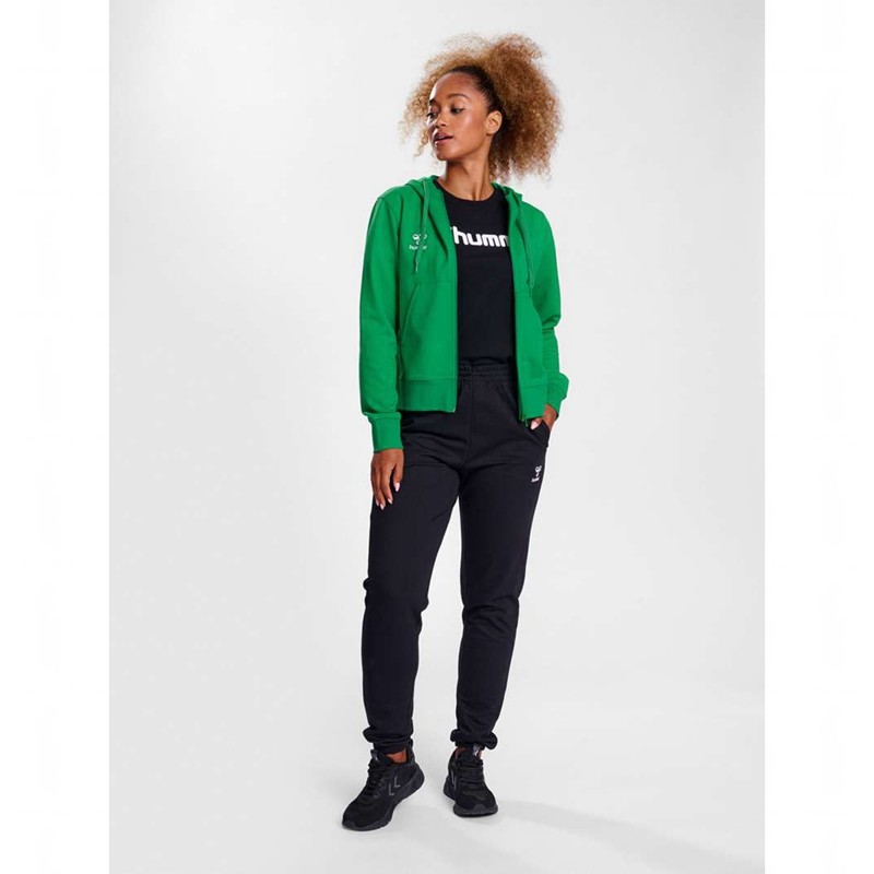 Hummel Go 2.0 Zip Ženske Majica s Kapuljačom Zelene | 246449-881
