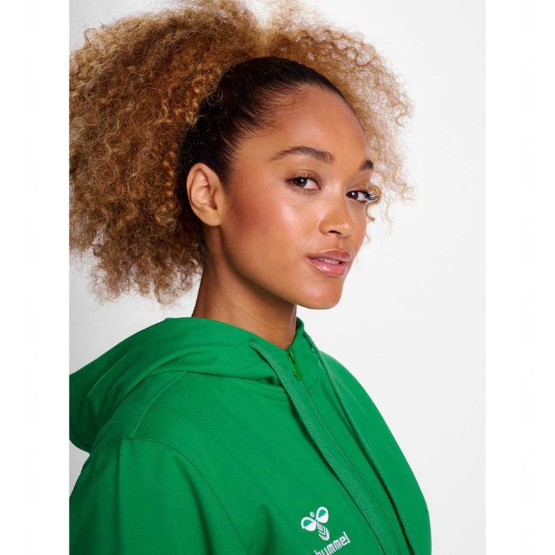 Hummel Go 2.0 Zip Ženske Majica s Kapuljačom Zelene | 246449-881