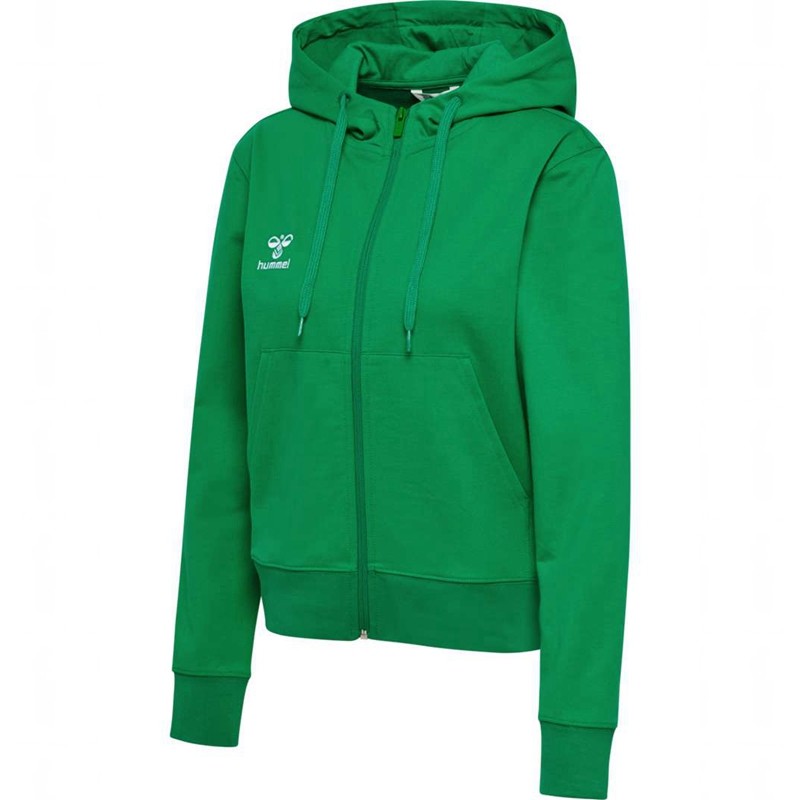 Hummel Go 2.0 Zip Ženske Majica s Kapuljačom Zelene | 246449-881