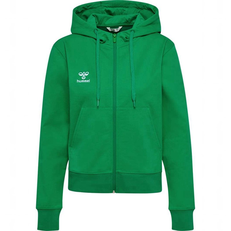 Hummel Go 2.0 Zip Ženske Majica s Kapuljačom Zelene | 246449-881