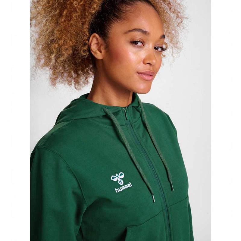 Hummel Go 2.0 Zip Ženske Majica s Kapuljačom Zelene | 133217-787