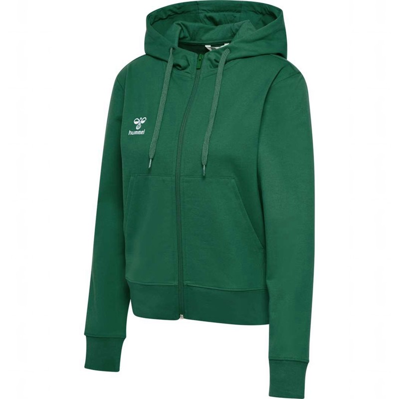 Hummel Go 2.0 Zip Ženske Majica s Kapuljačom Zelene | 133217-787