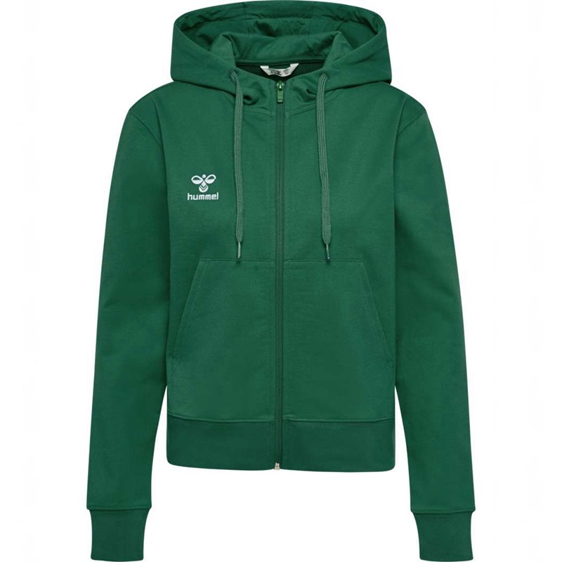 Hummel Go 2.0 Zip Ženske Majica s Kapuljačom Zelene | 133217-787