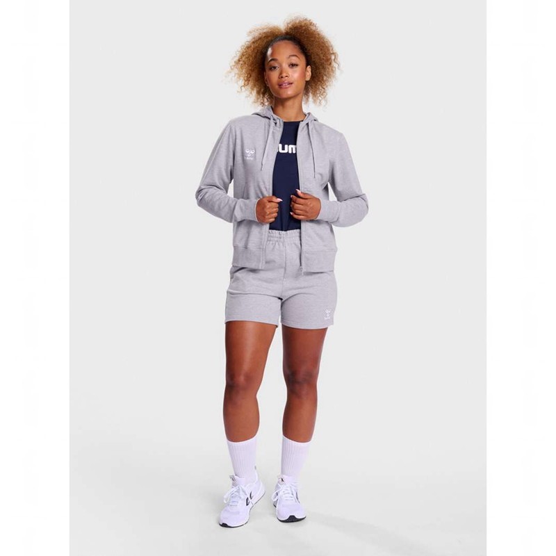 Hummel Go 2.0 Zip Ženske Majica s Kapuljačom Sive | 984961-599