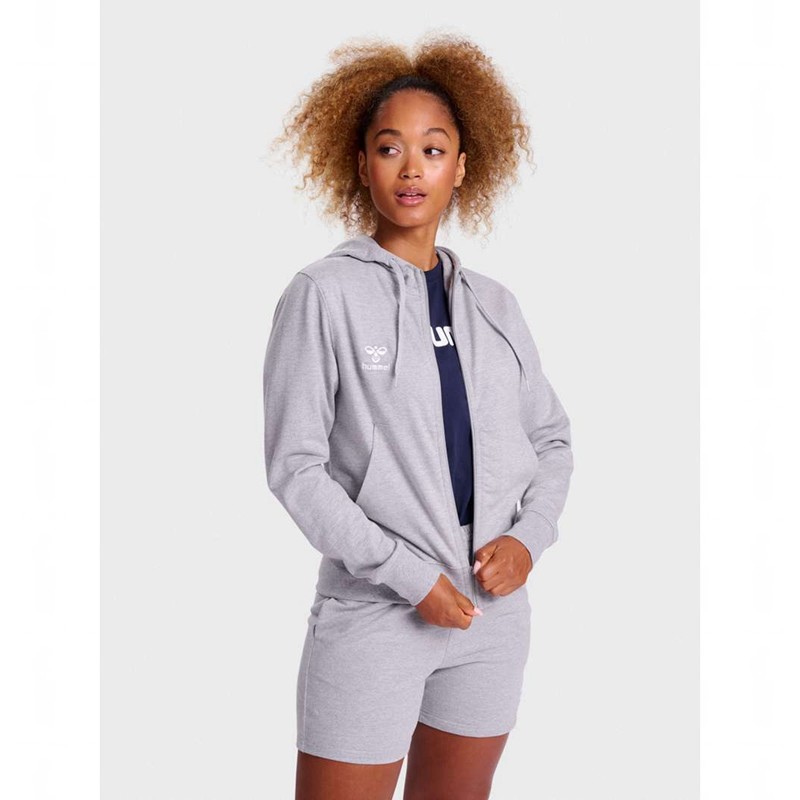 Hummel Go 2.0 Zip Ženske Majica s Kapuljačom Sive | 984961-599
