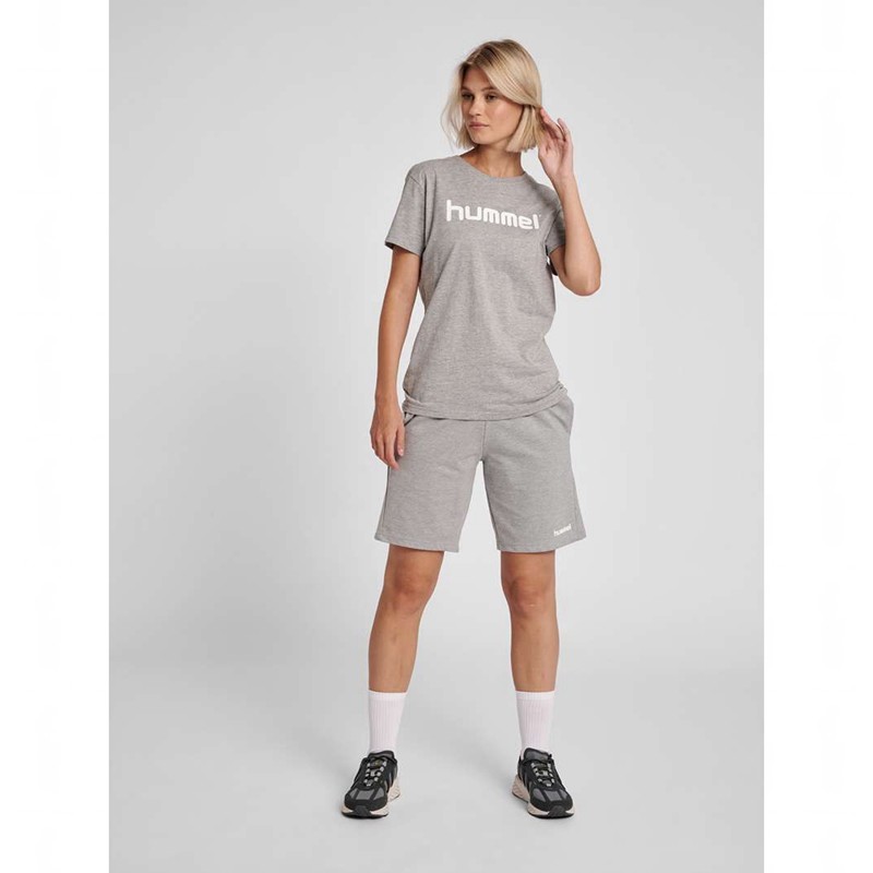 Hummel Go Cotton Bermuda Ženske Kratke Hlače Sive | 525154-185