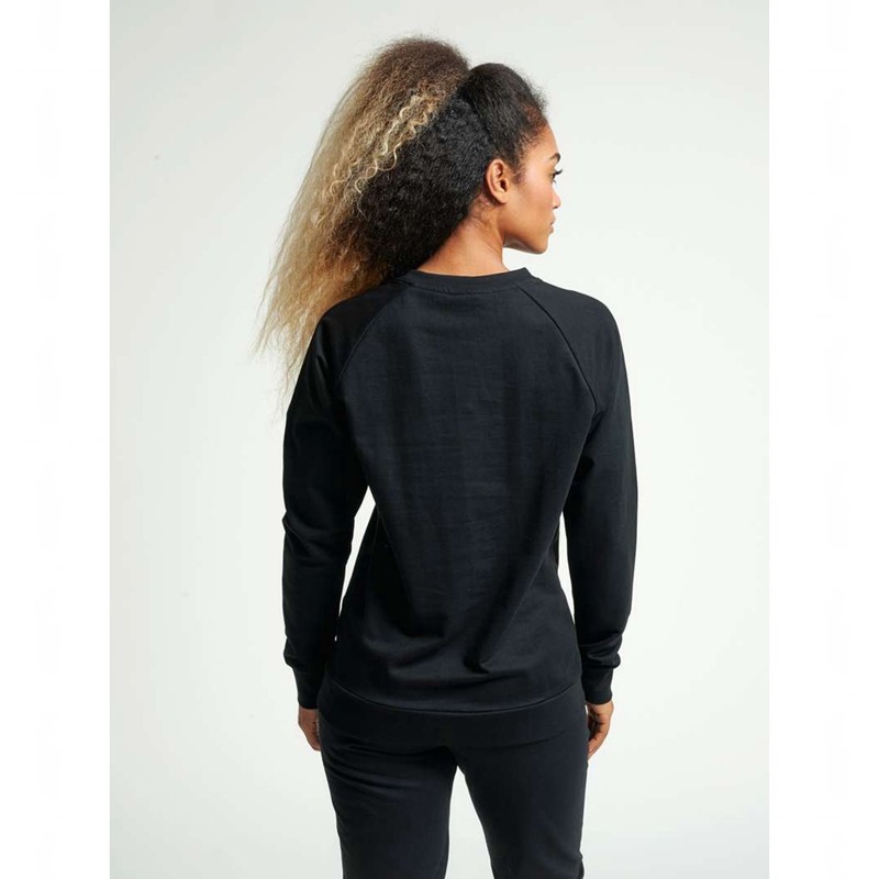 Hummel Go Cotton Logo Ženske Dukserice Crne | 498009-404