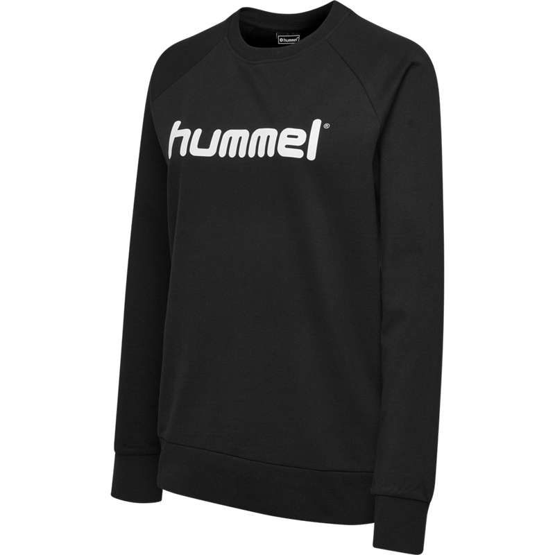 Hummel Go Cotton Logo Ženske Dukserice Crne | 498009-404