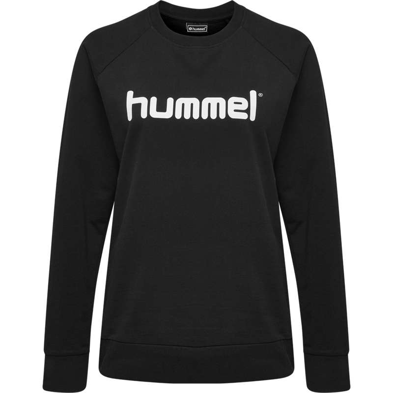 Hummel Go Cotton Logo Ženske Dukserice Crne | 498009-404