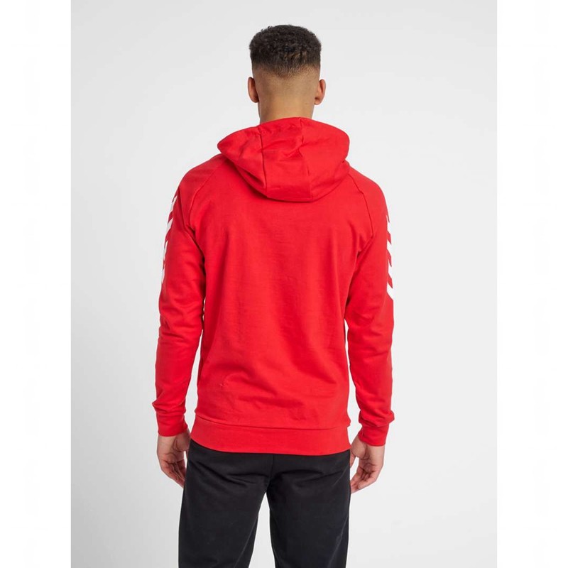 Hummel Go Cotton Muške Majica s Kapuljačom Crvene | 556979-284