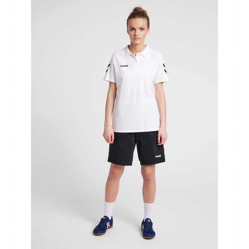 Hummel Go Cotton Polo Ženske Majice Bijele | 302470-943