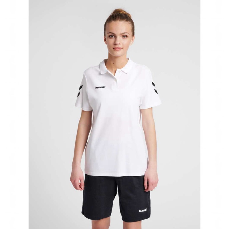 Hummel Go Cotton Polo Ženske Majice Bijele | 302470-943