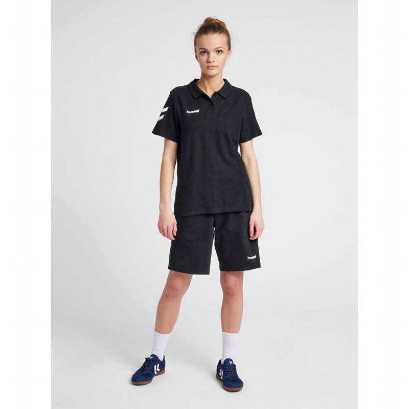 Hummel Go Cotton Polo Ženske Majice Crne | 703226-416