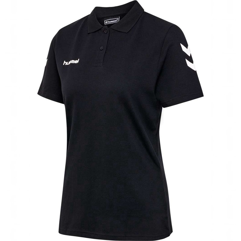 Hummel Go Cotton Polo Ženske Majice Crne | 703226-416