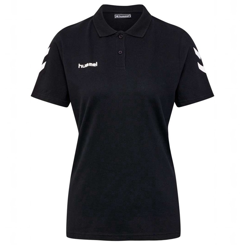 Hummel Go Cotton Polo Ženske Majice Crne | 703226-416