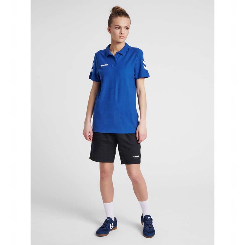 Hummel Go Cotton Polo Ženske Majice Plave | 954744-326