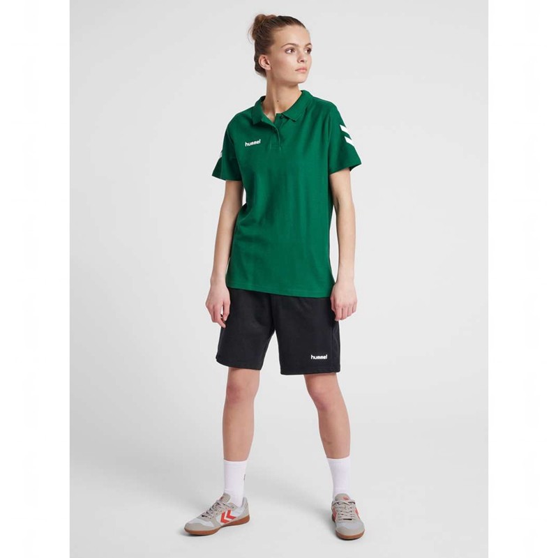 Hummel Go Cotton Polo Ženske Majice Zelene | 774447-600