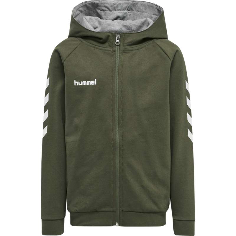Hummel Go Cotton Zip Dječje Majica s Kapuljačom Zelene | 644407-405