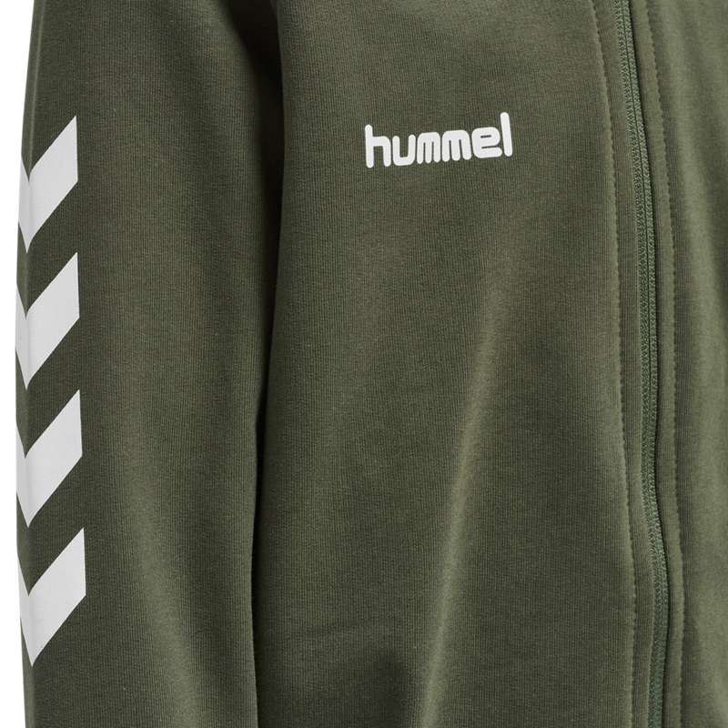 Hummel Go Cotton Zip Dječje Majica s Kapuljačom Zelene | 644407-405