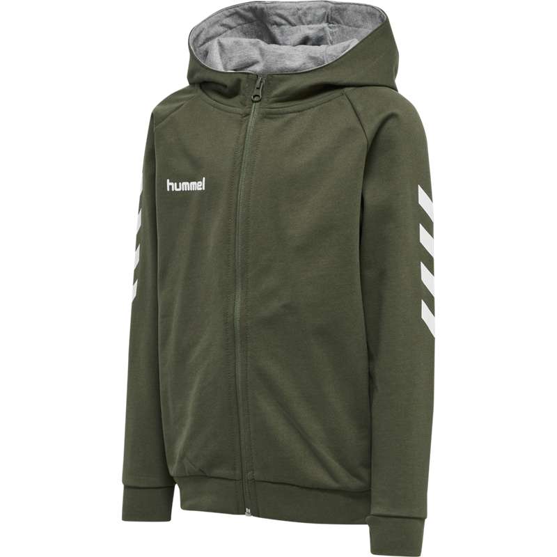 Hummel Go Cotton Zip Dječje Majica s Kapuljačom Zelene | 644407-405