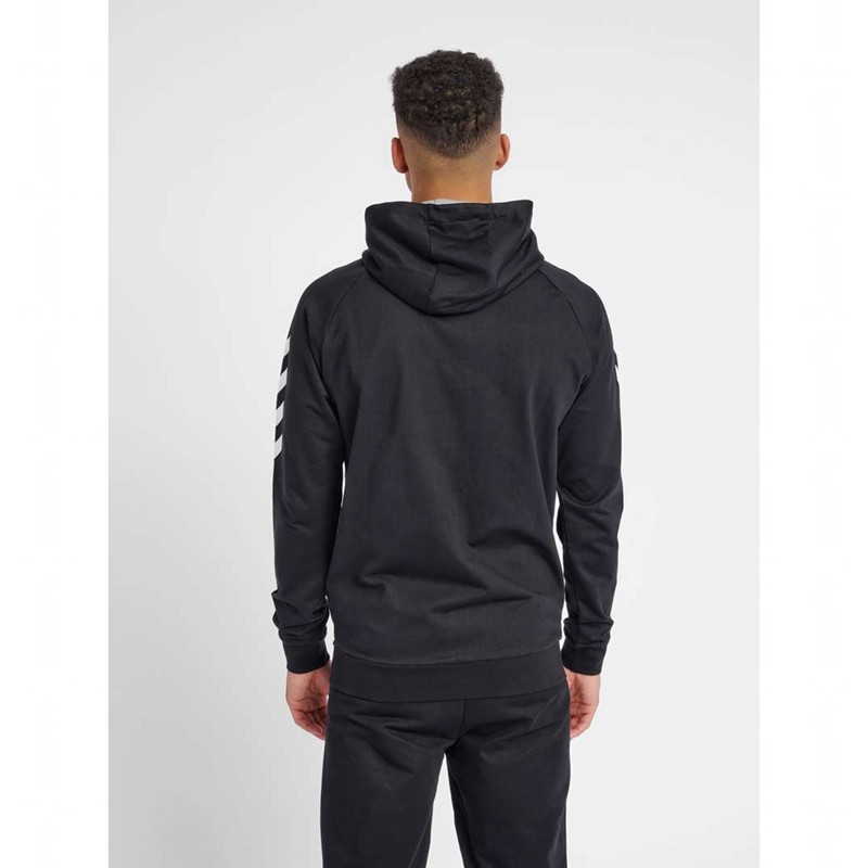 Hummel Go Cotton Zip Muške Majica s Kapuljačom Crne | 813803-772