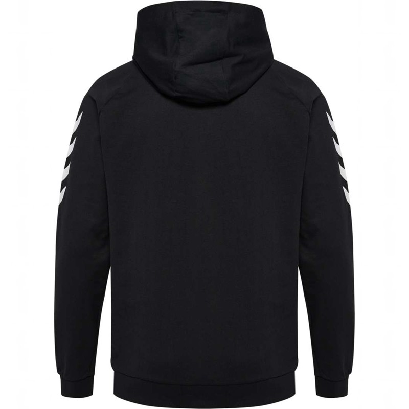 Hummel Go Cotton Zip Muške Majica s Kapuljačom Crne | 813803-772