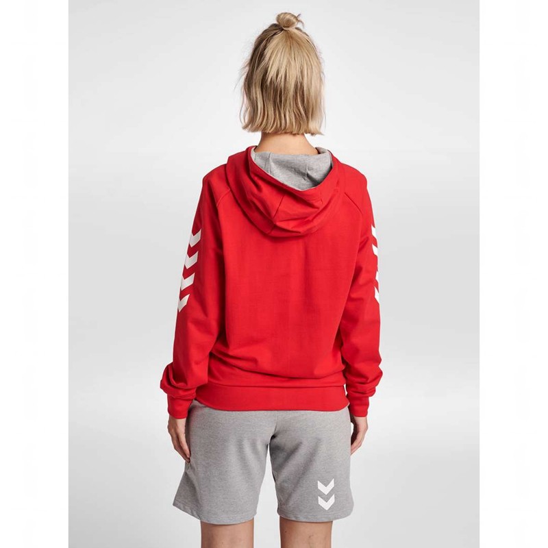 Hummel Go Cotton Zip Ženske Hlače Crvene | 885534-550