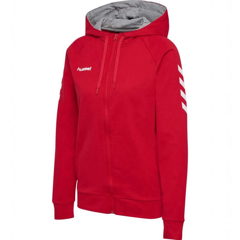 Hummel Go Cotton Zip Ženske Hlače Crvene | 885534-550