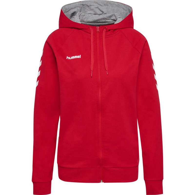 Hummel Go Cotton Zip Ženske Hlače Crvene | 885534-550