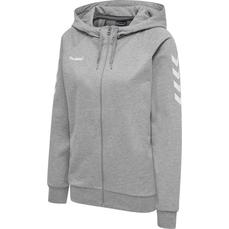 Hummel Go Cotton Zip Ženske Jakne Sive | 204849-665