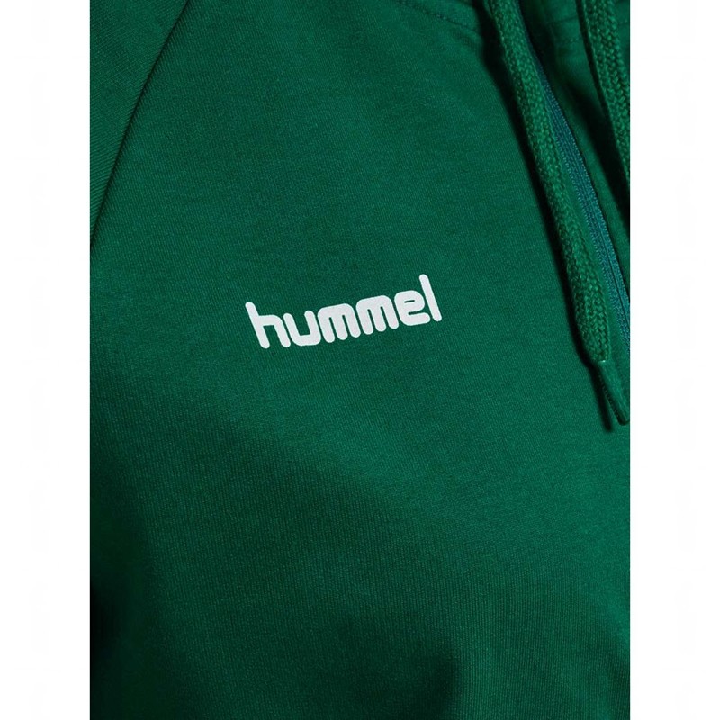 Hummel Go Cotton Zip Ženske Majica s Kapuljačom Zelene | 816908-583