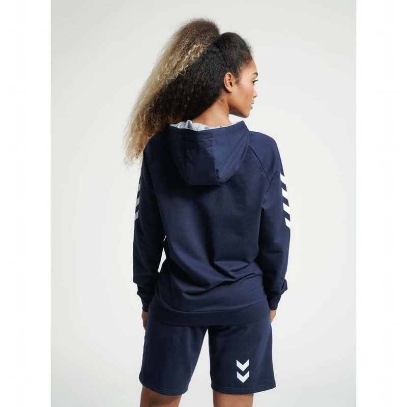 Hummel Go Cotton Zip Ženske Majica s Kapuljačom Tamnoplave | 137902-376