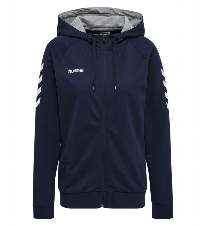 Hummel Go Cotton Zip Ženske Majica s Kapuljačom Tamnoplave | 137902-376