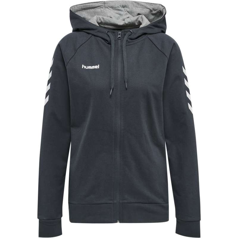 Hummel Go Cotton Zip Ženske Majica s Kapuljačom Crne | 815657-882