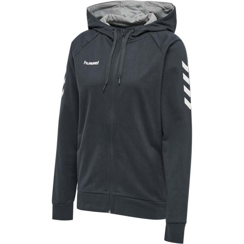 Hummel Go Cotton Zip Ženske Majica s Kapuljačom Crne | 815657-882