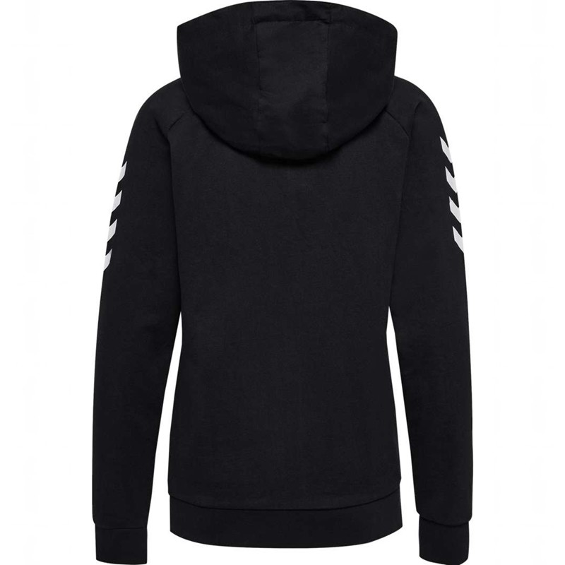 Hummel Go Cotton Zip Ženske Majica s Kapuljačom Crne | 317828-117