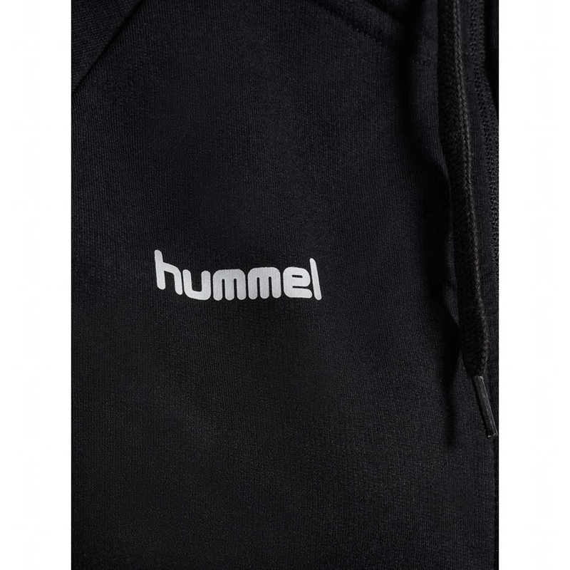 Hummel Go Cotton Zip Ženske Majica s Kapuljačom Crne | 317828-117