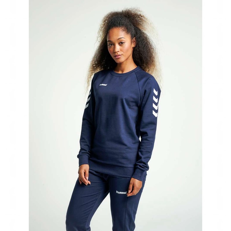 Hummel Go Cotton Ženske Dukserice Tamnoplave | 210816-489