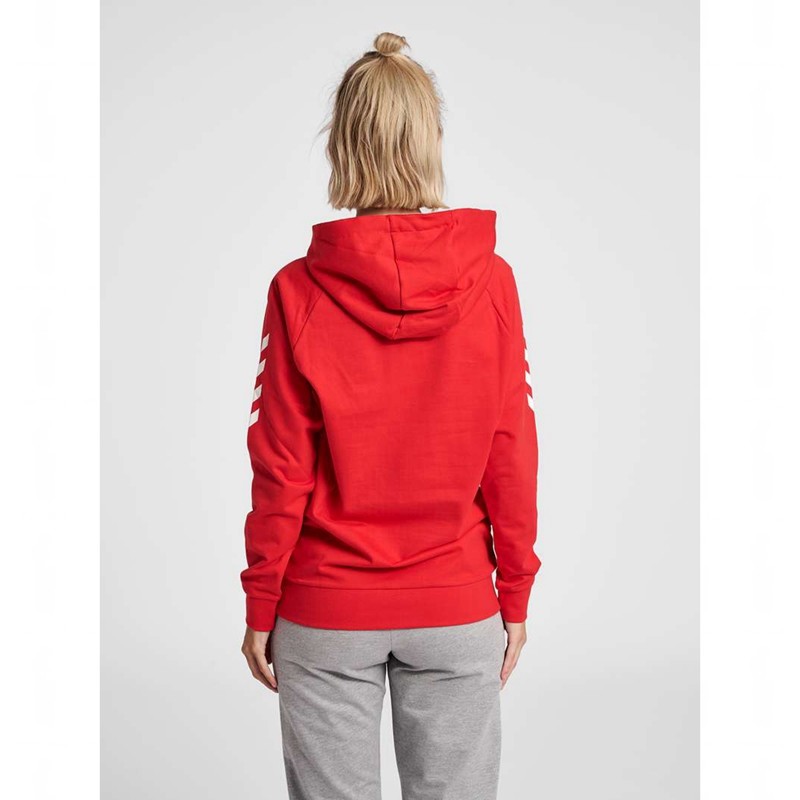 Hummel Go Cotton Ženske Majica s Kapuljačom Crvene | 897401-896