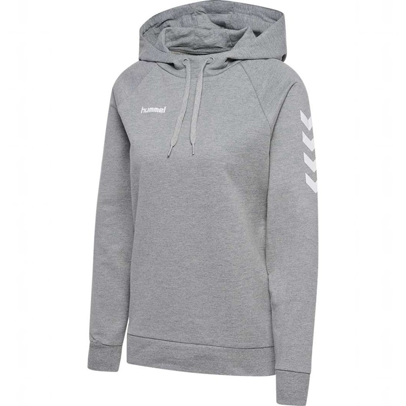 Hummel Go Cotton Ženske Majica s Kapuljačom Sive | 060771-083