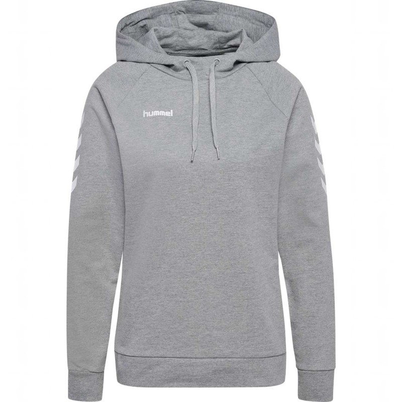 Hummel Go Cotton Ženske Majica s Kapuljačom Sive | 060771-083