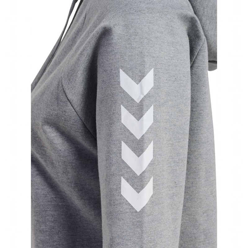 Hummel Go Cotton Ženske Majica s Kapuljačom Sive | 060771-083
