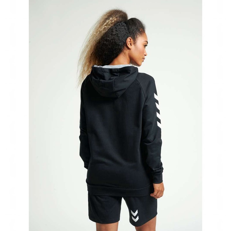 Hummel Go Cotton Ženske Majica s Kapuljačom Crne | 392343-043