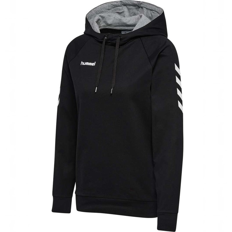 Hummel Go Cotton Ženske Majica s Kapuljačom Crne | 392343-043