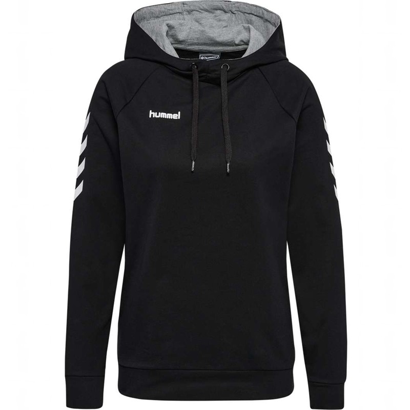Hummel Go Cotton Ženske Majica s Kapuljačom Crne | 392343-043