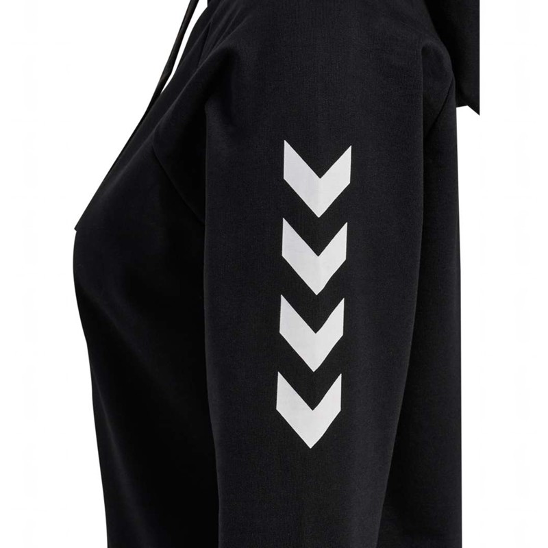 Hummel Go Cotton Ženske Majica s Kapuljačom Crne | 392343-043