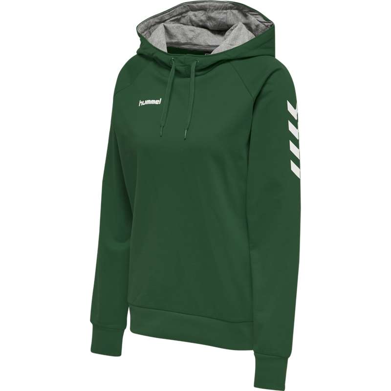 Hummel Go Cotton Ženske Majica s Kapuljačom Zelene | 342721-358