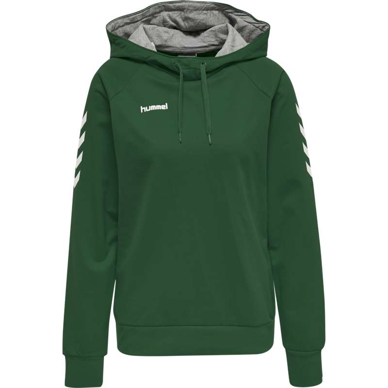 Hummel Go Cotton Ženske Majica s Kapuljačom Zelene | 342721-358
