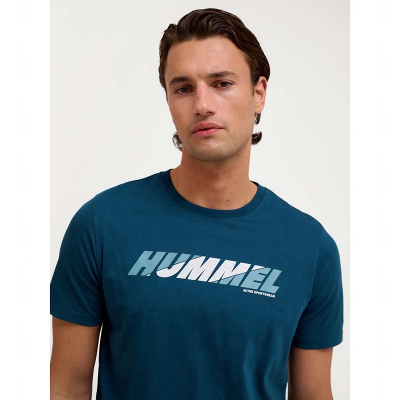 Hummel Graphic Bold Logo Muške Majice Tamnoplave | 346020-841